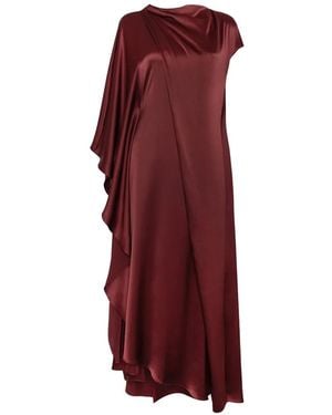 ROKSANDA Hiba Draped Asymmetric Dress - Red