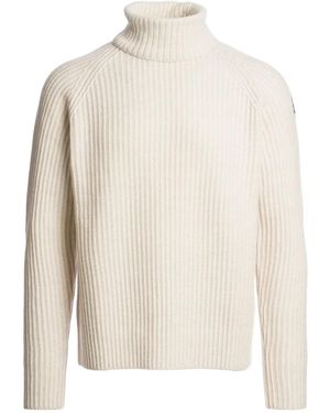 Parajumpers Ribbed Turtleneck Jumper - White