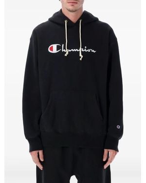 Champion Logo-Detailing Hoodie - Black
