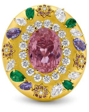 Buddha Mama Anello Flower - Metallizzato