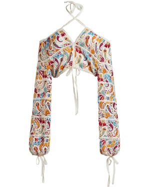 Etro ペイズリー トップ - ホワイト