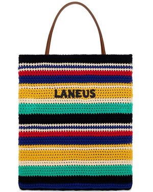 Laneus Borsa A Spalla A Righe - Blu
