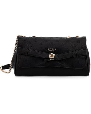 Guess Ella Twist-Lock Shoulder Bag - Black