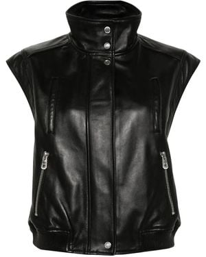 Pinko Leather Waistcoats - Black