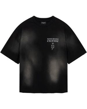 don't waste culture Thunder Graphic-Print T-Shirt - Black