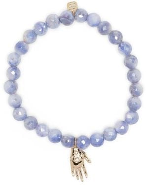 Sydney Evan 14Kt & Diamond Moonstone Bracelet - Blue