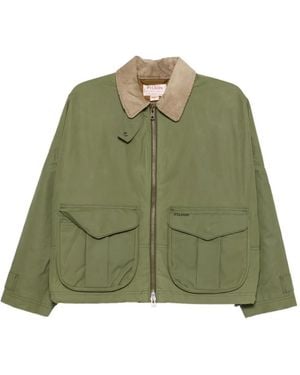 Filson Shelter Corduroy-Collar Zip-Up Jacket - Green