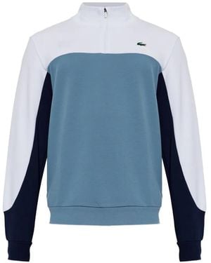 Lacoste Colour-Block Quarter-Zip Sport Sweatshirt - Blue