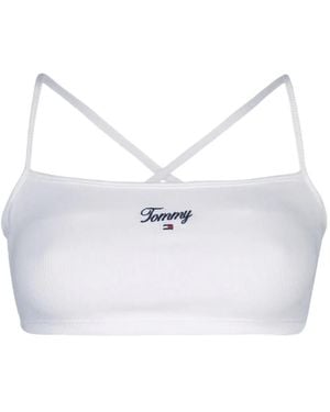 Tommy Hilfiger Ribbed Strap Top - White