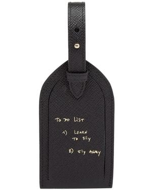 Smythson X Thomas Lélu Panama Gepäckanhänger - Schwarz