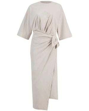 Balenciaga Asymmetric-Hem T-Shirt Dress - White
