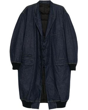 Yohji Yamamoto Panelled Denim Coat - Blue