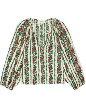 The Great Chariot Floral-Print Blouse - Green
