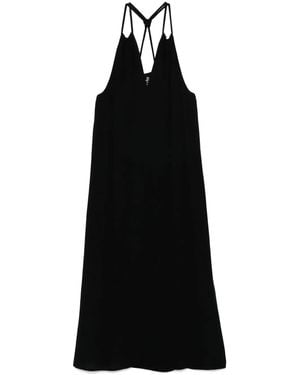 Thom Krom Maxikleid Mit V-Ausschnitt - Schwarz