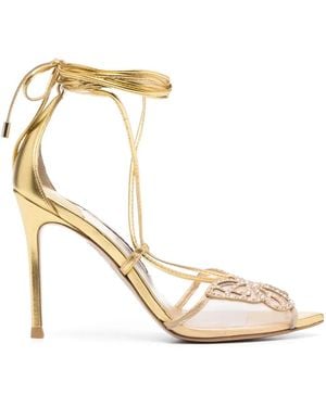 Sophia Webster 105Mm Butterfly-Detailing Sandals - Metallic