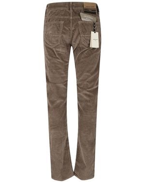 Jacob Cohen Bard Corduroy Straight-Leg Pants - Natural