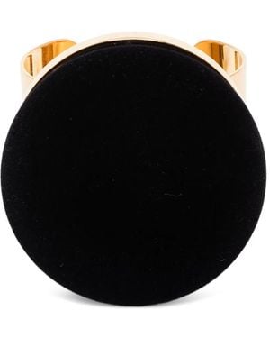Moschino Logo-Engraved Cuff Bracelet - Black