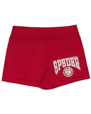 Sp5der Track And Field Bike Shorts - Red