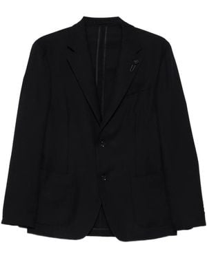 Lardini Patch-pocket single-breasted blazer - Negro