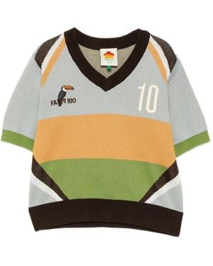 FARM Rio Toucan Knitted Top - Blue
