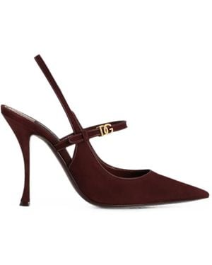Dolce & Gabbana Suede Slingback Pumps - Brown