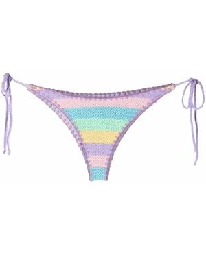 MC2 Saint Barth Slip Bikini A Righe Marielle - Blu
