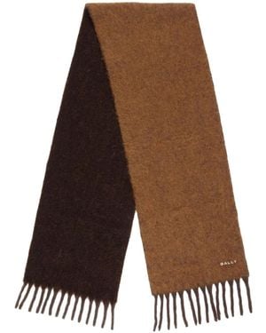 Bally Écharpe À Logo Brodé - Marron
