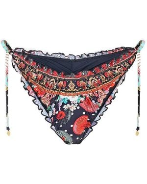 CAMILLA Ruched Bikini Bottoms - White