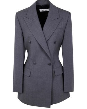 Rohe Blazer Met Dubbele Rij Knopen - Blauw