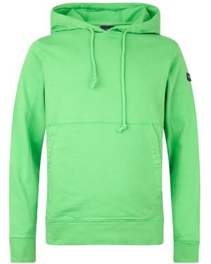 Paul & Shark Logo-Patch Cotton Hoodie - Green