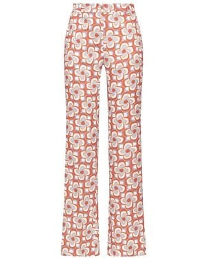 Maliparmi Mouliné Cady Floral-Print Trousers - Pink