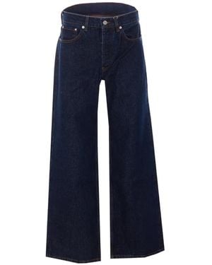 Anine Bing Hugh Wide-Leg Jeans - Blue