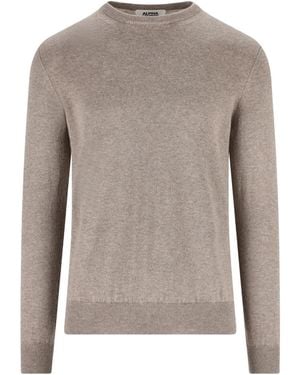Alpha Studio Kaschmirpullover mit Rundhalsausschnitt - Grau