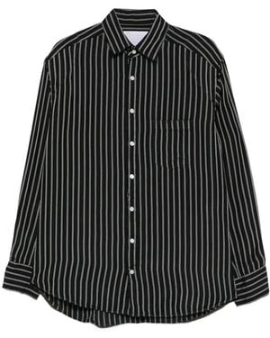 Kolor Striped Buttoned Shirt - Black