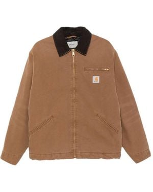 Carhartt Og Detroit Corduroy-Collar Shirt Jacket - Brown