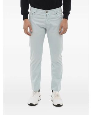 Corneliani Five-Pocket Cropped Straigh-Leg Pants - Blue