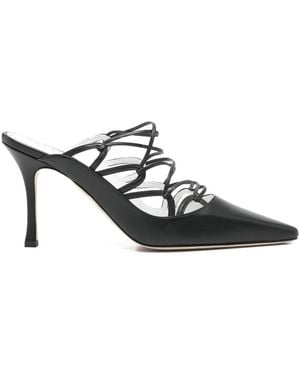 Manolo Blahnik Netas Mules - White