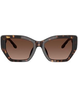 Tory Burch Logo-Plaque Sunglasses - Brown