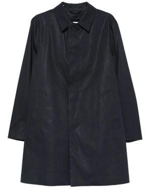 Mackintosh Dunoon Gm Buttoned Coat - Blue