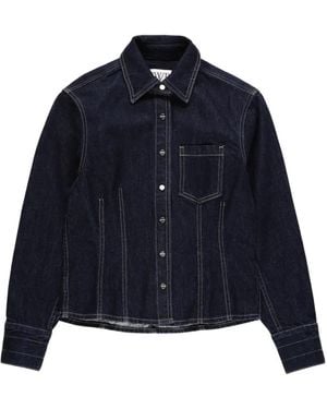 Twp Franny Jeanshemd mit Vordertasche - Blau