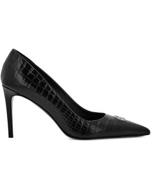 Philipp Plein クロコエンボス パンプス 90mm - ブラック