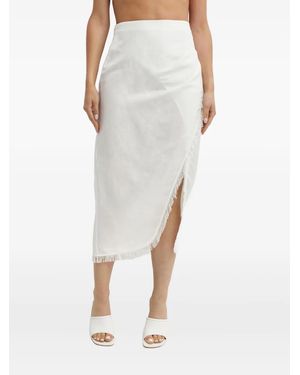 Jonathan Simkhai Quinton Fringed Midi Skirt - White