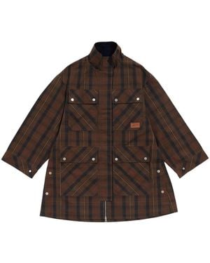 Bimba Y Lola Checked Coat - Brown