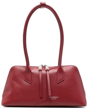 Emporio Armani Leather Tote Bag - Red