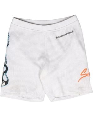 Chrome Hearts Matty Boy Sinister Thermal Shorts - White