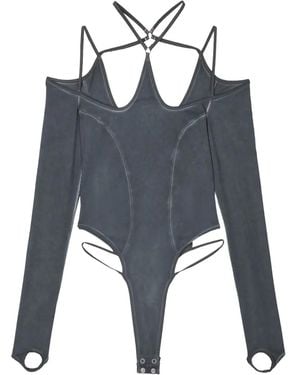 Miss Sixty Strap-Detail Bodysuit - Blue