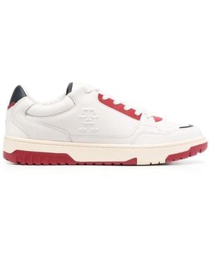 Tommy Hilfiger Embossed-Monogram Low-Top Trainers - Pink