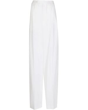 ANOUKI Pantalon En Laine À Coupe Ample - Blanc