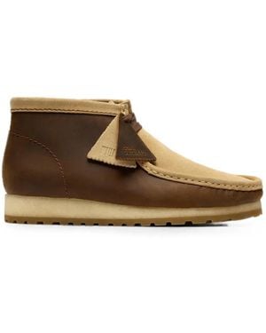 Clarks Wallabee Rb Leather Desert Boots - Brown