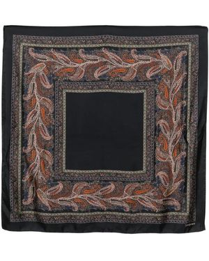 Saint Laurent Geometric Paisley Scarf - Black